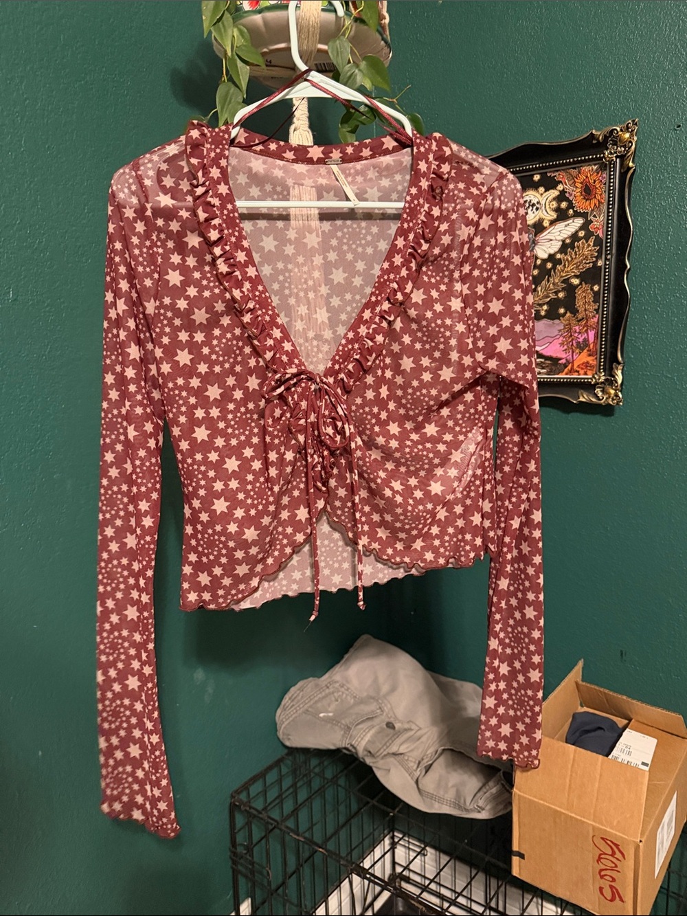 Free People Sheer Star Top